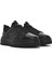 Erkek Siyah Bağcıklı Kalın Tabanlı Deri Sneaker 25SFD650214 3