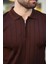 Kahverengi Polo Yaka Fermuarlı Erkek T-Shirt E7298 4