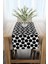Siyah Beyaz Yedigen Desenli Runner 40X140CM 1