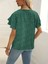 Kadın Kısa Kollu Kolları Volanlı Baskılı Süprem Bluz 2