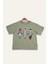 Erkek Çoçuk Sörf Baskılı T-Shirt - Yeşil 1