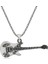 Özel Kutu ve Gümüş Bezi Ile ​Gümüş Elektro Gitar Erkek Kolye 1