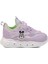 Lila Beyaz Cırtlı Işıklı Hafif Kız Çocuk Spor Ayakkabı Ruffon B 1