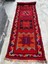 92 x 330 cm Kırmızı Renkli El Dokuma Tribal Desenli Yıkanabilir Uzun Türk Yolluk 1