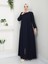 SAFİR MODA AVM ROBALI PİLELİ BAYAN FERACE MODELLERİ LACİVERT RENK 1