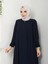 SAFİR MODA AVM ROBALI PİLELİ BAYAN FERACE MODELLERİ LACİVERT RENK 3