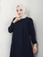 SAFİR MODA AVM ROBALI PİLELİ BAYAN FERACE MODELLERİ LACİVERT RENK 4