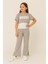 Kız Çocuk Yazlık Takım 2’li | Moody Baskılı Crop, Atlet + Yırtmaçlı Bol Paça Pantolon | 8-13 Yaş 1