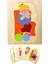 Ahşap Katlı Nine Puzzle Anaokulu Çocuk Eğitici Puzzle 1