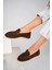 Deri Vizon Süet Kadın Deri Loafer TRC77-0601 3