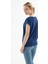 Standart Fit Yuvarlak Yaka Simli Bluz Bayan Bluz 25Y0202K1 4