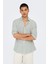 Onscaiden Çizgili Pamuk ve Keten Karışımlı Slim Fit Gömlek Erkek Gömlek 22026601 3