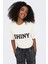 Onlsanni Taşlı Pamuklu Regular Fit Bisiklet Yaka T Shirt Bayan T Shirt 15346650 3