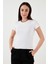 Slim Fit Bisiklet Yaka Fitlli Crop T Shirt Bayan T Shirt 25Y0444K1 1