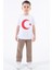 Erkek Çocuk Türk Bayraklı Beyaz Tshirt Penye 1