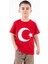 Erkek Çocuk Türk Bayraklı Kırmızı Tshirt Penye 2