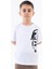 Erkek Çocuk Atatürk Siluet Baskılı Beyaz Tshirt 2