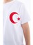 Kız Çocuk Türk Bayrak Göğüs Arma Baskılı Beyaz Tshirt 3
