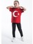 Kız Çocuk Türk Bayraklı Kırmızı Tshirt Penye 1