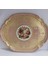 Floransa Sanat Wdn Oval Tepsi 51X42CM Gold Leaf Açık Pembe Italyan Gül Ağaç El Yapım Büyük 1 Adet 1