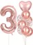 Rose Gold Kalpli 3 Yaş Folyo Balon Set 1