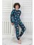Erkek Çocuk Dinozor Desenli Pijama Takımı %100 Pamuk Penye 3-13 Yaş Uzun Kollu 2