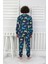 Erkek Çocuk Dinozor Desenli Pijama Takımı %100 Pamuk Penye 3-13 Yaş Uzun Kollu 4