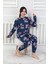 Kız Çocuk Kalp Desenli Pijama Takımı %100 Pamuk Penye 3-13 Yaş Uzun Kollu 2