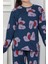Kız Çocuk Kalp Desenli Pijama Takımı %100 Pamuk Penye 3-13 Yaş Uzun Kollu 3