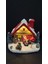 Yılbaşı Süs Işıklı Poliserin 13X11X7CM Wireless Noel Baba Ev Çam Ağaç Biblo Tuşlu 1 Adet 1