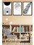 3 Parça Siyah Çerçeve Görünümlü Minimalist Tablo Seti 1