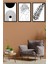 3 Parça Siyah Çerçeve Görünümlü Minimalist Tablo Seti 3