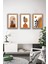 Minimal Tropikal Çizimli 3 Parça Tablo Seti Ahşap Mdf Üzeri Uv Baskı Çerçeve Görünümlü 3