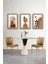 Minimal Tropikal Çizimli 3 Parça Tablo Seti Ahşap Mdf Üzeri Uv Baskı Çerçeve Görünümlü 5