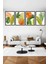 Modern Boho Yapraklı Dekoratif Salon Tablosu Çerçeve Görünümlü 4 Parça Ahşap Mdf Üzeri Uv Baskı 1