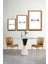 Modern Boho Yapraklı Dekoratif Salon Tablosu Çerçeve Görünümlü 4 Parça Ahşap Mdf Üzeri Uv Baskı 5