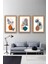 Minimalist Vazo ve Bitki Tablosu 3 Parça Ahşap Mdf Uv Baskı Çerçeve Görünümlü 1
