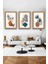 Minimalist Vazo ve Bitki Tablosu 3 Parça Ahşap Mdf Uv Baskı Çerçeve Görünümlü 3