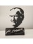 Metal Masaüstü Atatürk Büstü | 18 x 27 cm | Siyah & Gold Renk Seçenekli 2