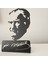 Metal Masaüstü Atatürk Büstü | 18 x 27 cm | Siyah & Gold Renk Seçenekli 3