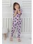 Kız Çocuk %100 Pamuk Süprem Penye Yumuşak Kumaş Terletmeyen Kısa Kollu Pijama Takımı 3