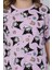 Kız Çocuk %100 Pamuk Süprem Penye Yumuşak Kumaş Terletmeyen Kısa Kollu Pijama Takımı 4