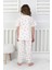 Kız Çocuk %100 Pamuk Kalp Desenli Pijama Takımı - Yazlık, Terletmez, Dayanıklı, Çekmez, Solmaz 3