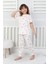 Kız Çocuk %100 Pamuk Kalp Desenli Pijama Takımı - Yazlık, Terletmez, Dayanıklı, Çekmez, Solmaz 1