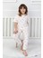 Kız Çocuk %100 Pamuk Kalp Desenli Pijama Takımı - Yazlık, Terletmez, Dayanıklı, Çekmez, Solmaz 2