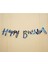 Mavi Renkli Happy Birthday El Yazısı Banner 2