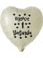 18 Inç Retro Beyaz Renk Kişiye Özel Yaşında Yazılı Kalp Folyo Balon 1