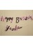 Kişiye Özel Pembe Renkli Happy Birthday El Yazısı Banner 2