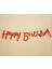 Kırmızı Simli Renkli Happy Birthday El Yazısı Banner 2