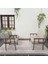 Modern Serisi Balkon, Bahçe, Cafe - Metal Kanepe Koltuk Takımı - 2+1+1 - Krem 2